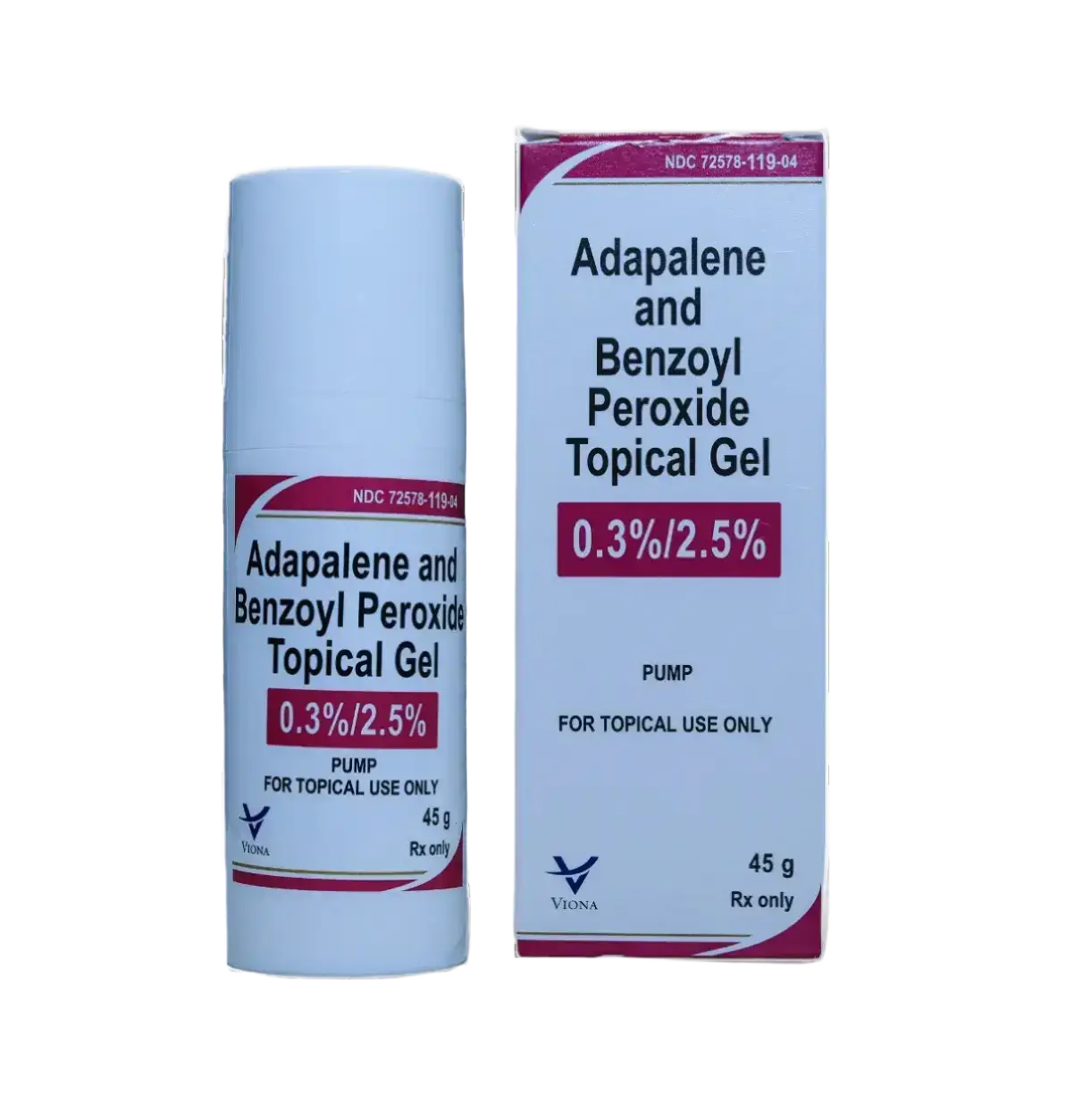 Viona USA Adapalene and Benzoyl Peroxide Topical Gel