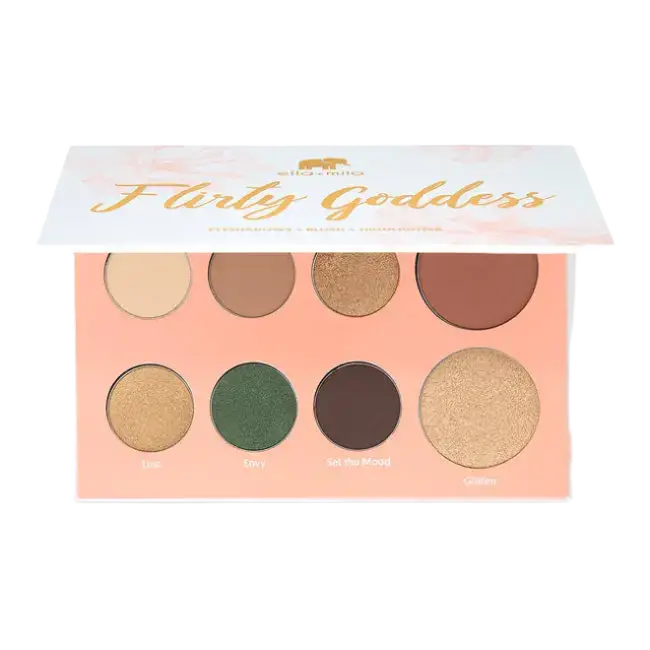 Ella + Mila Eyeshadows + Blush + Highlighter Palette Flirty Goddess