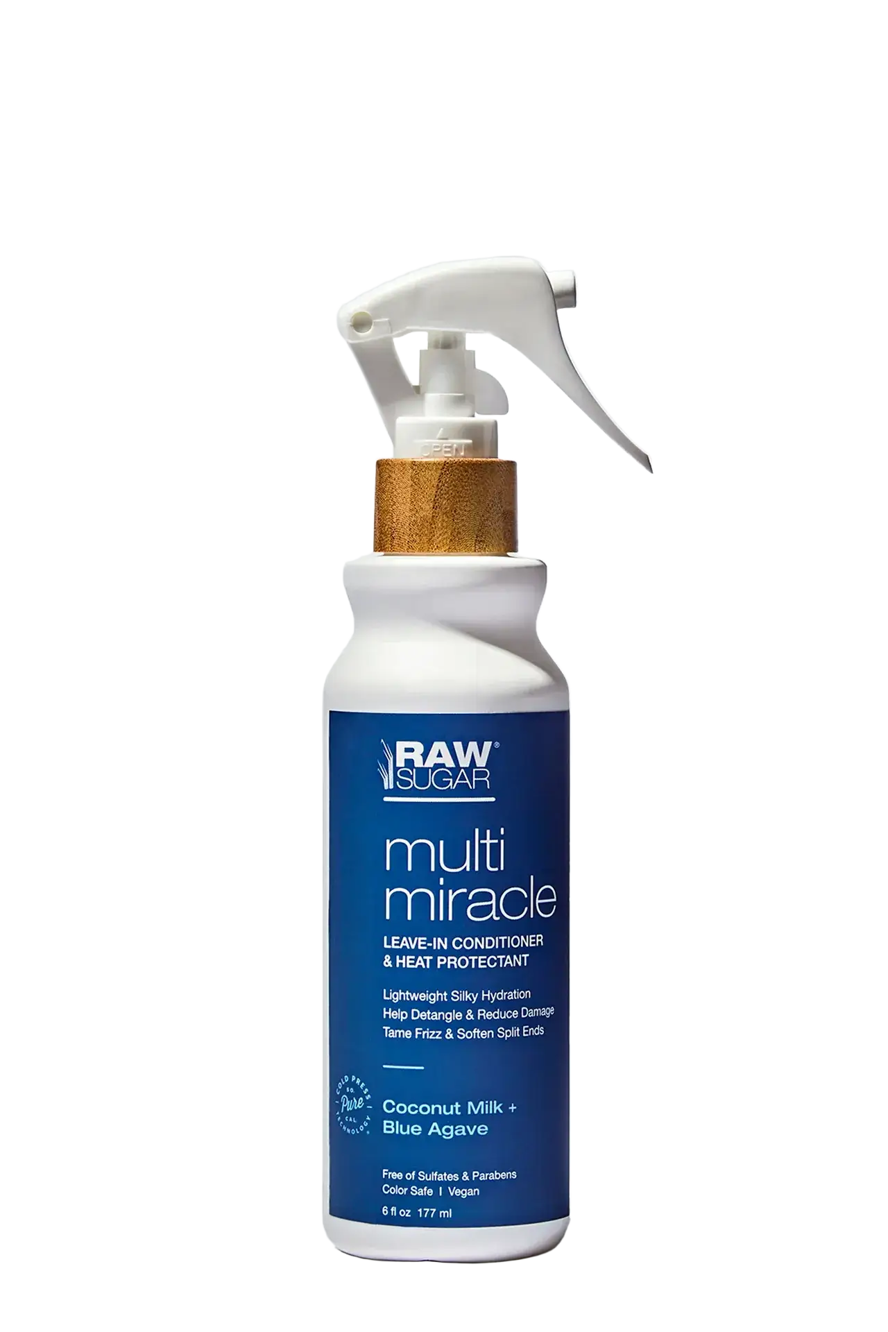 Raw Sugar Multi Miracle Leave-In Conditioner & Heat Protectant Coconut Milk + Blue Agave