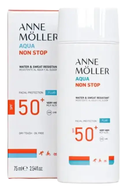 Anne Moller Aqua Non Stop Water & Sweat Resistant Facial Protection Fluid SPF 50+