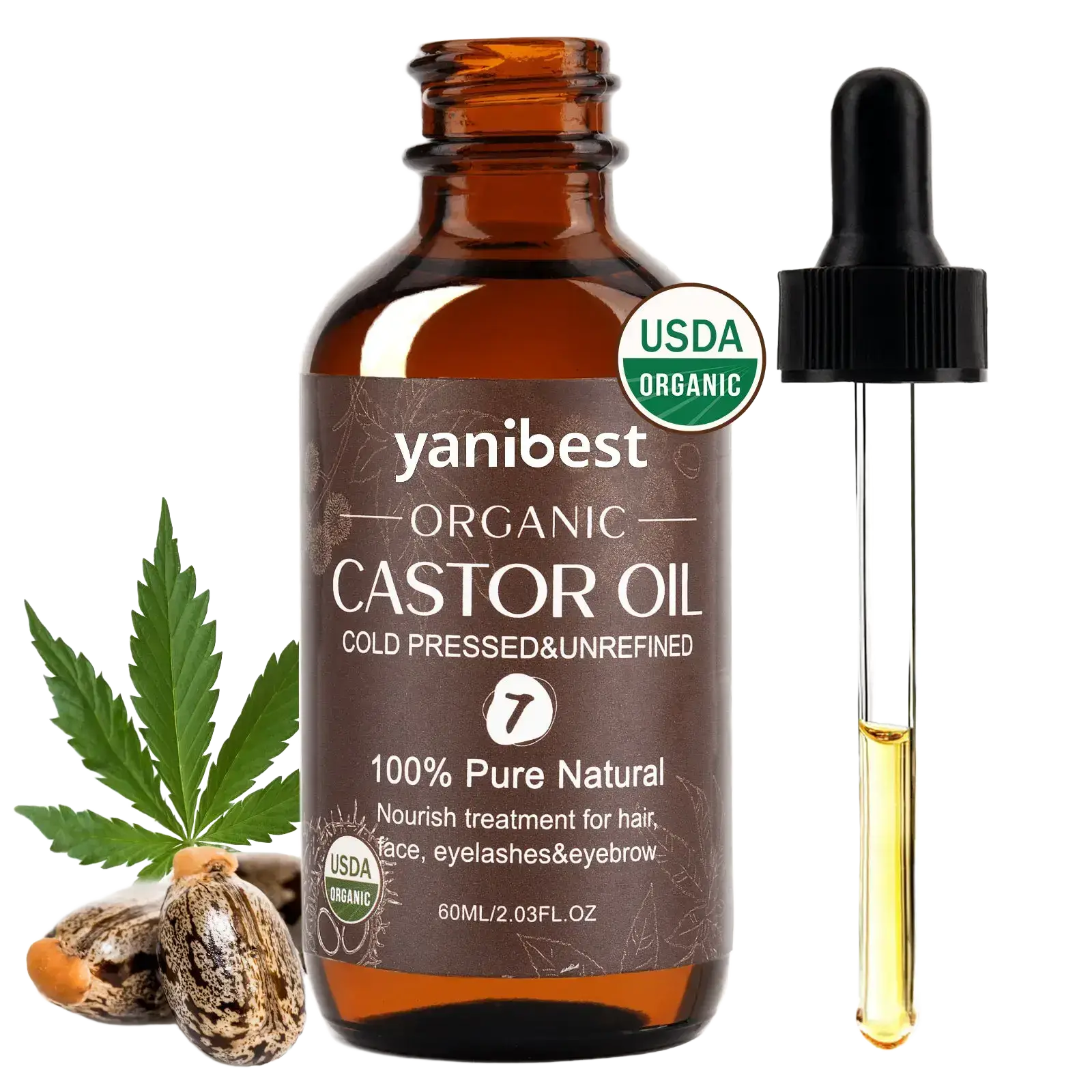 Yanibest 100% Pure Natural Organic Castor Oil