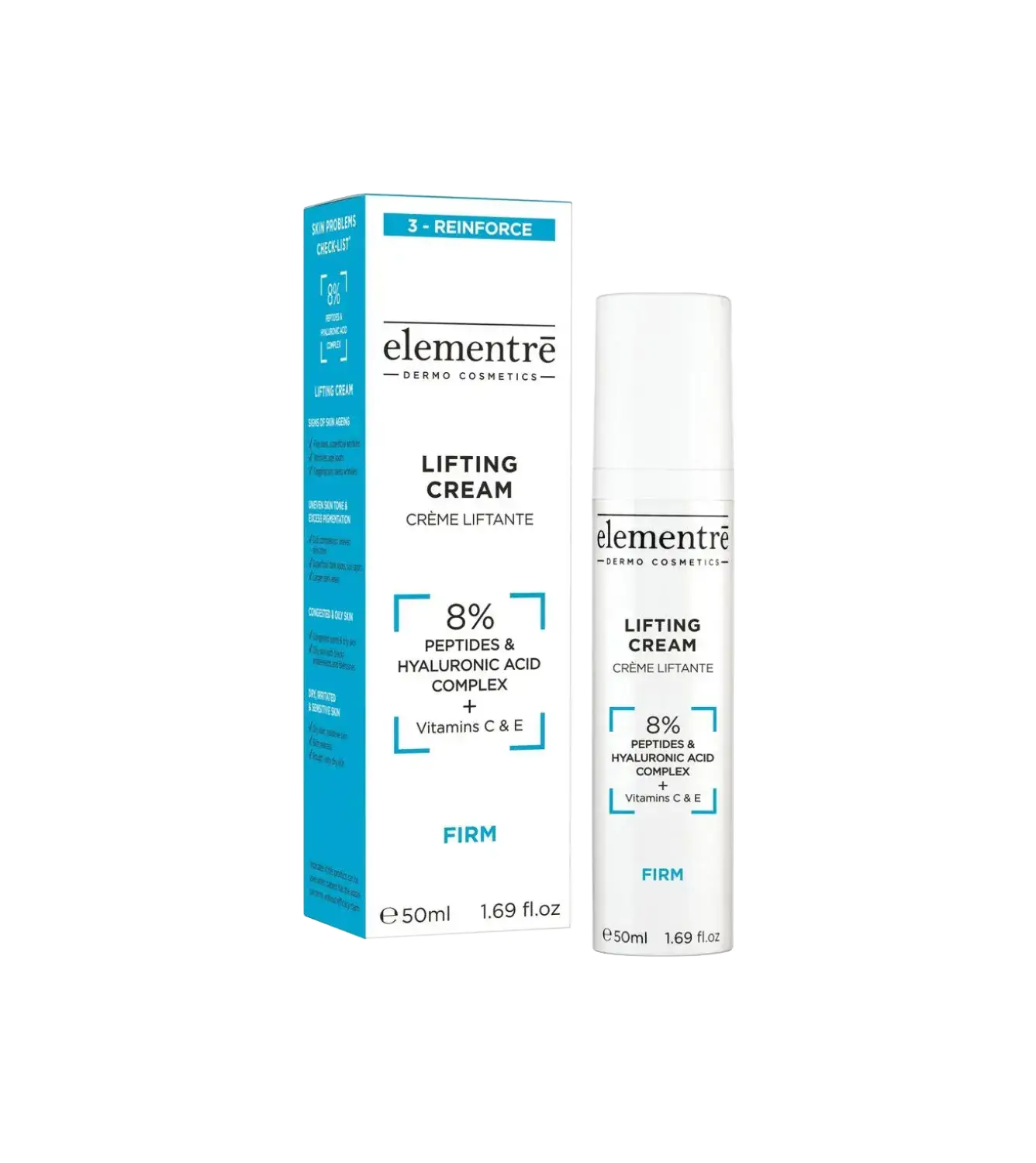 Elementrē 8% Peptides & Hyaluronic Acid Complex Lifting Cream