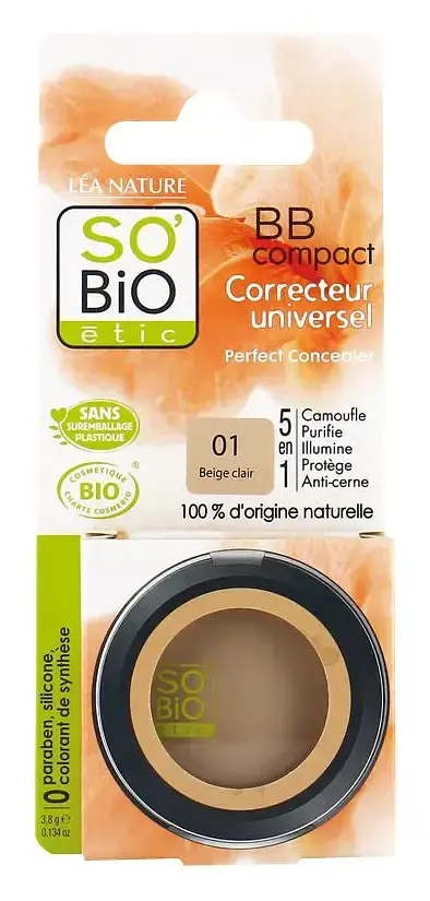 So’ Bio Etic BB Compact 5 In 1 Correcteur Universel Beige Clair