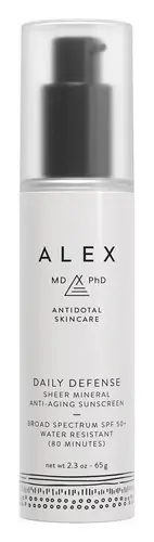 Alex MD PhD Daily Defense Sheer Mineral Anti-Aging Sunscreen SPF 50+