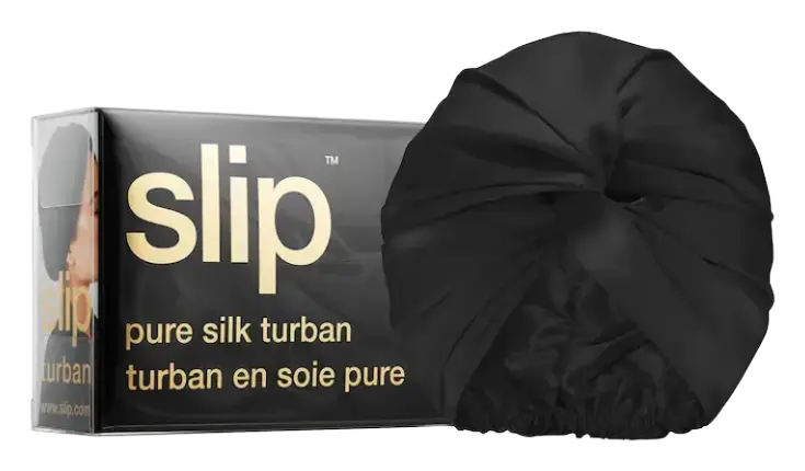 Slip Pure Silk Turban Black