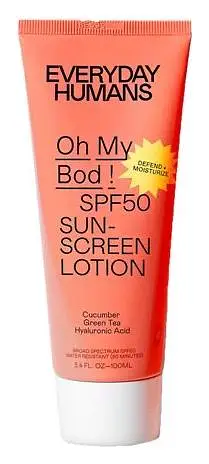 Everyday Humans Oh My Bod! SPF 50 Sunscreen Lotion