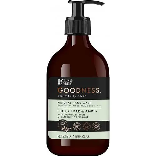Baylis & Harding Goodness Oud Body Wash with Pump - Cedar and Amber