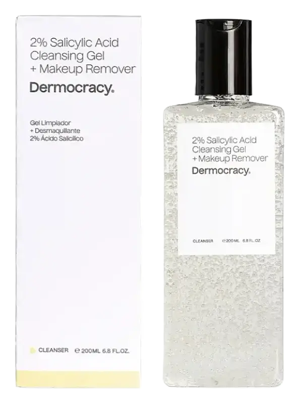 Dermocracy Gel Limpiador + Desmaquillante 2% Ácido Salicílico