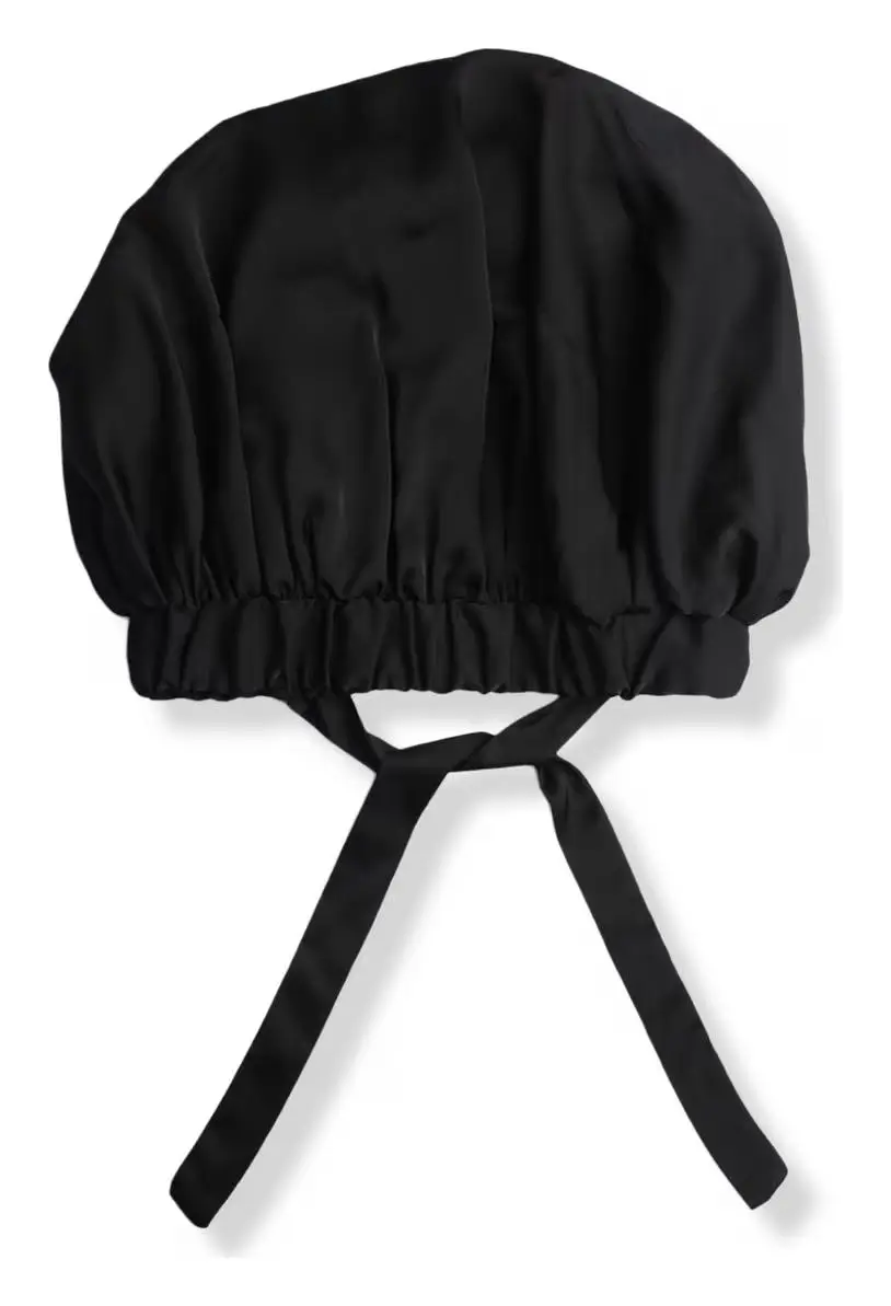 Kitsch Black Satin Sleep Bonnet