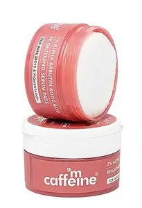 mCaffeine Clear Glow 2% Alpha Arbutin Kojic Acid Brightening Serum Pads