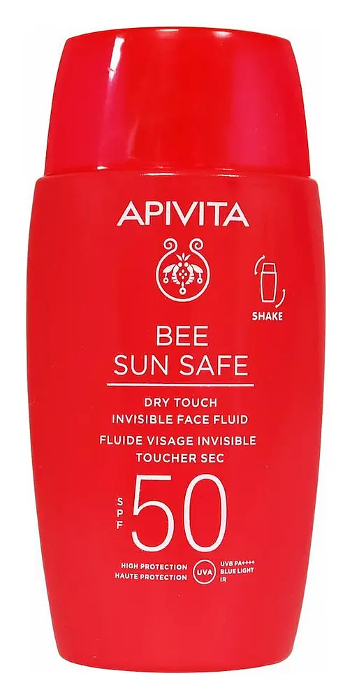 Apivita Natural Cosmetics Bee Sun Safe Dry Touch Invisible Face Fluid SPF50