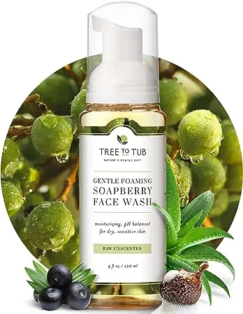 Tree to Tub Gentle Foaming Soapberry Face Wash Raw Unscented