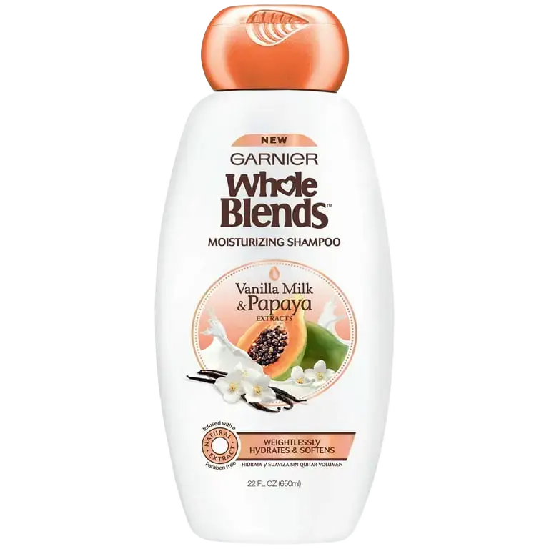 Garnier Whole Blends Vanilla Milk & Papaya Moisturizing Shampoo