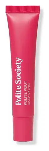 Polite Society Polite Pout Glossy Lip Balm Strawberry Glaze