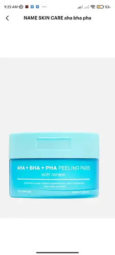 Name Skin Care Aha bha pha peeling pads