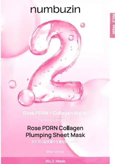 Numbuzin No.2 Rose PDRN Collagen Plumping Sheet Mask