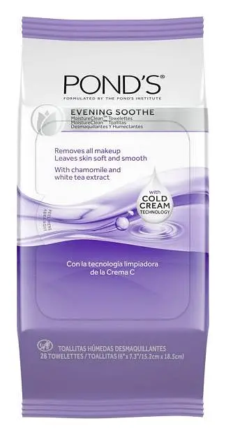 Pond's Moisture Clean Evening Soothe Makeup Remover Wipes