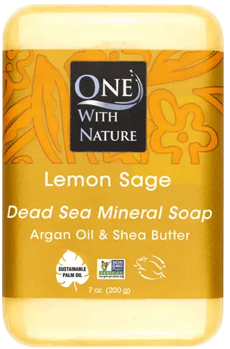 One With Nature Dead Sea Mineral Soap Lemon Sage