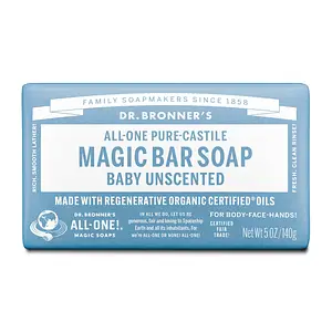 Dr. Bronner's Pure-Castile Magic Bar Soap Baby Unscented