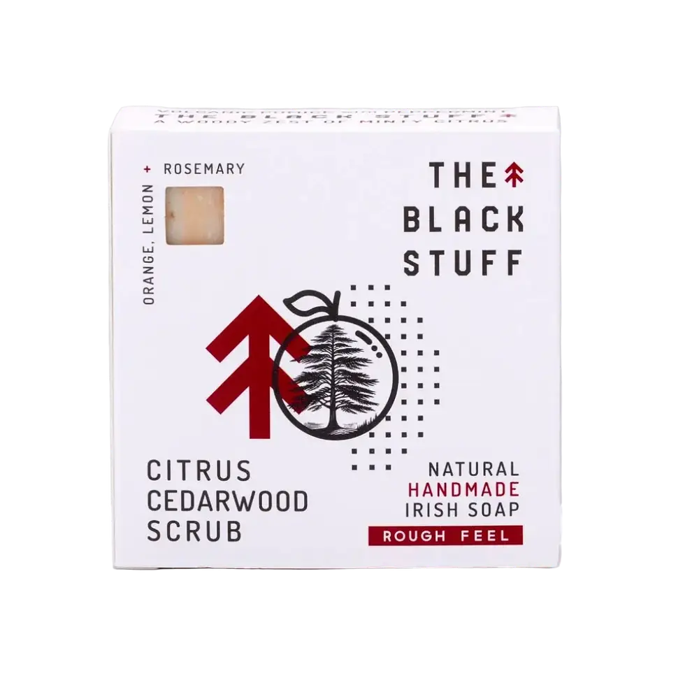 The Black Stuff Citrus Cedarwood Scrub Natural Handmade Irish Soap