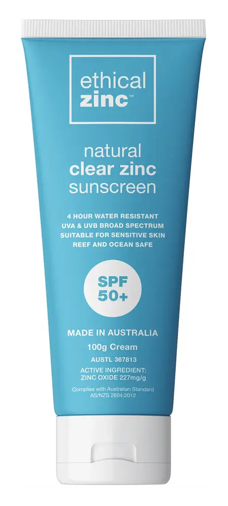 Ethical Zinc SPF 50+ Natural Clear Zinc Sunscreen