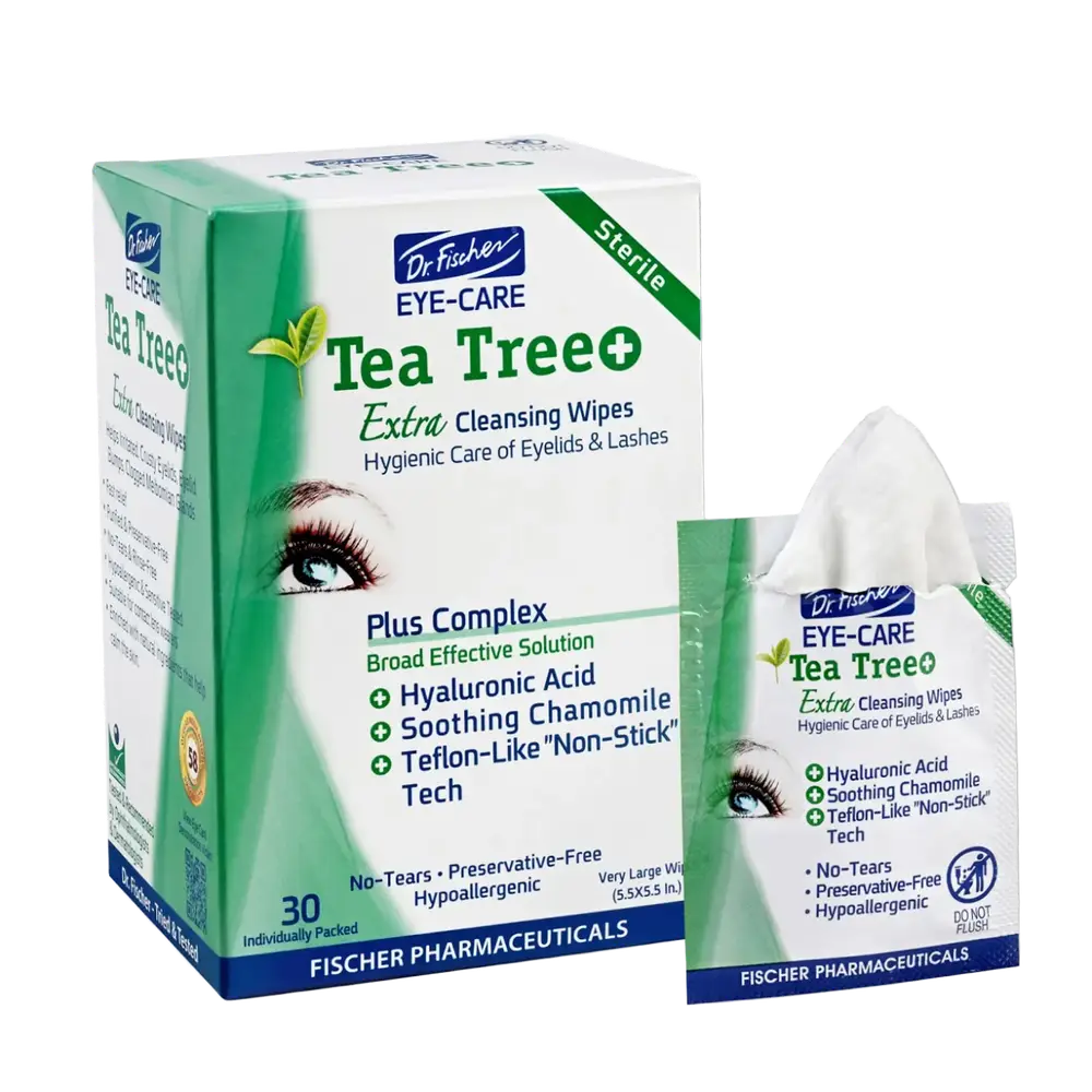 Dr. Fischer Eye Care Tea Tree+ Extra Cleansing Wipes