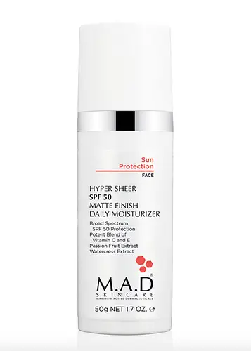 M.A.D Skincare Hyper Sheer SPF 50 Matte Finish Daily Moisturizer