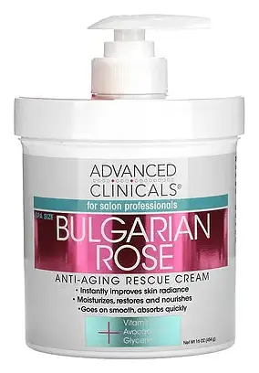 Advanced Clinicals Bulgarian Rose Anti-Aging Rescue Cream