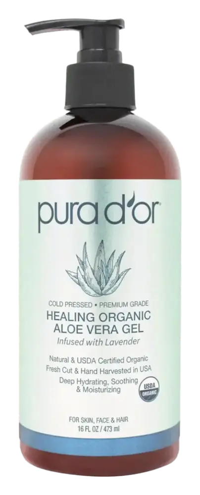 Pura D'or Healing Organic Aloe Vera Gel Lavender