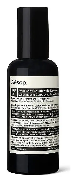 Aesop Avail Body Lotion With Sunscreen SPF 50