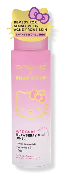 The Creme Shop Hello Kitty Klean Beauty Pure Cure Strawberry Milk Toner