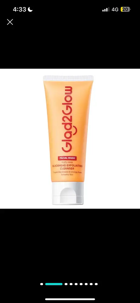 Glad2Glow Yuzu AHA Blackhead Exfoliating Cleanser