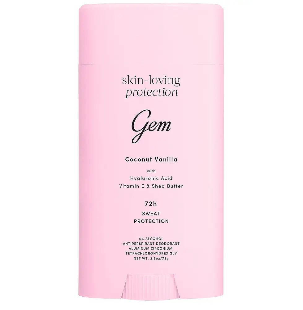 Gem Skin-Loving Protection 72h Sweat Protection Antiperspirant Stick Coconut Vanilla