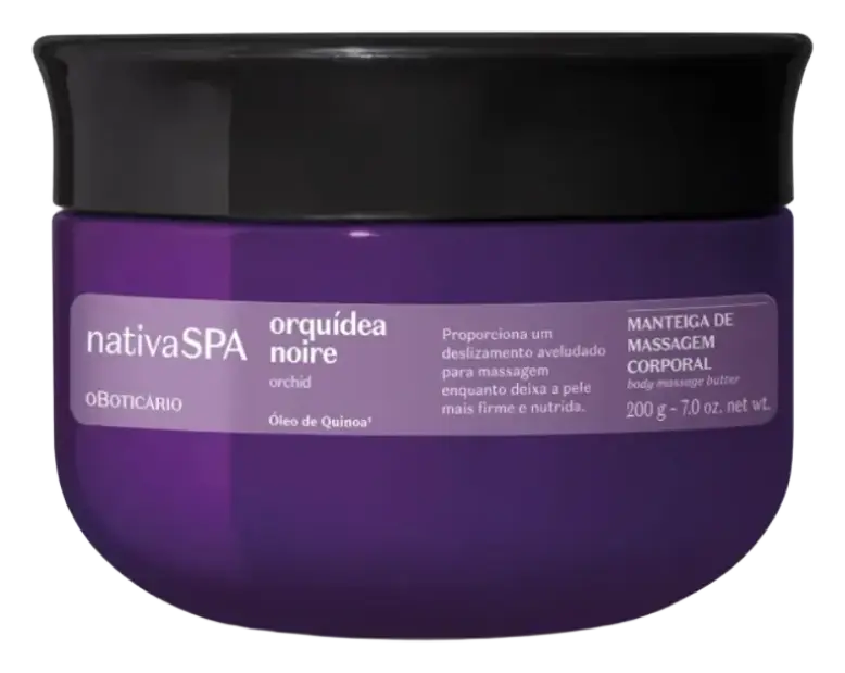 O Boticário Creme de Massagem Corporal Nativa SPA Orquídea Noire