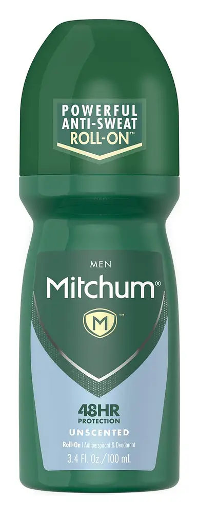 Mitchum Men's Roll On Unscented Deodorant