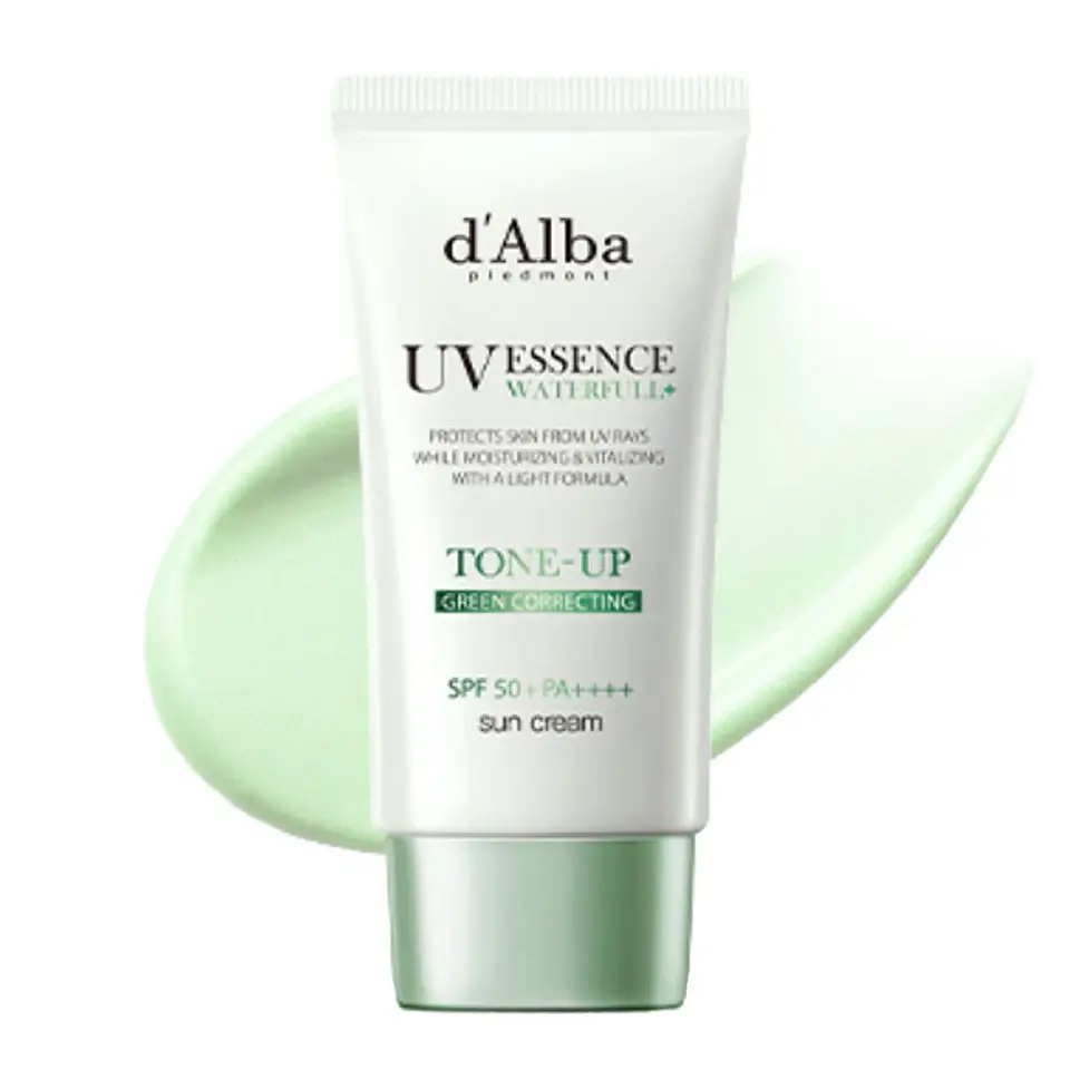 D'Alba UV Essence Waterfull+ Tone Up Green Correcting Sun Cream SPF 50+