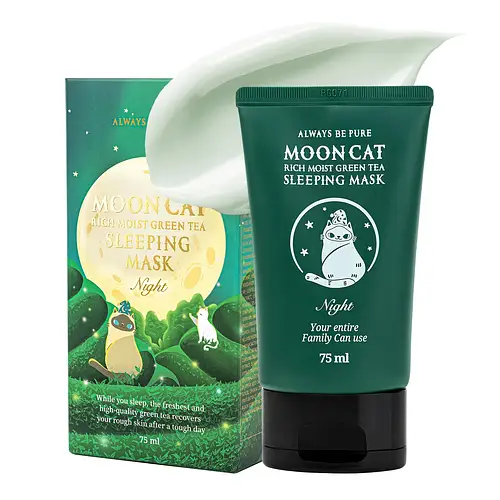 Always Be Pure Mooncat Rich Moist Green Tea Sleeping Mask