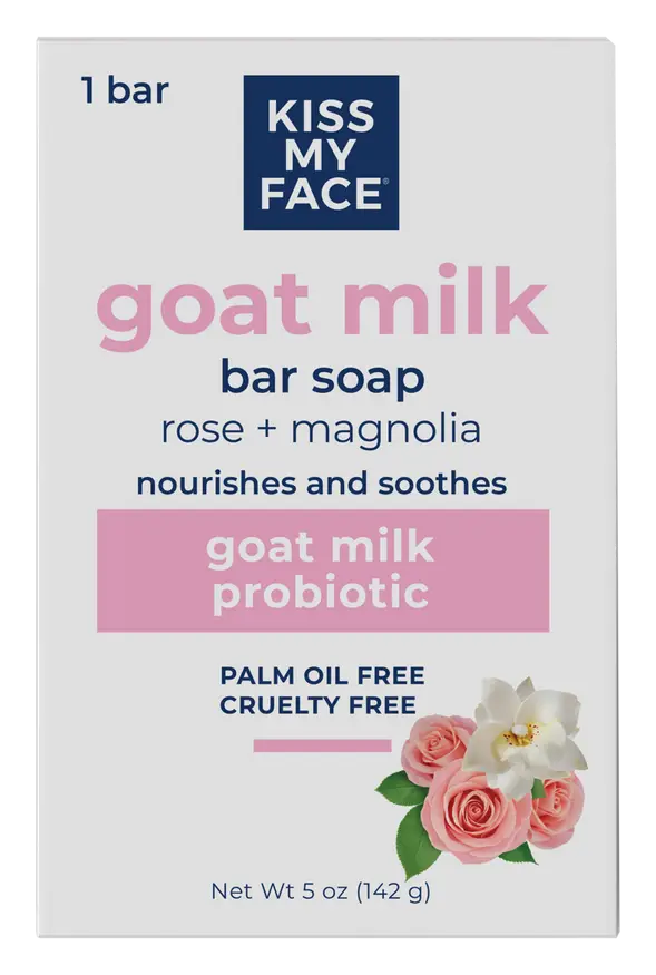 Kiss My Face Goat Milk Bar Soap Rose + Magnolia