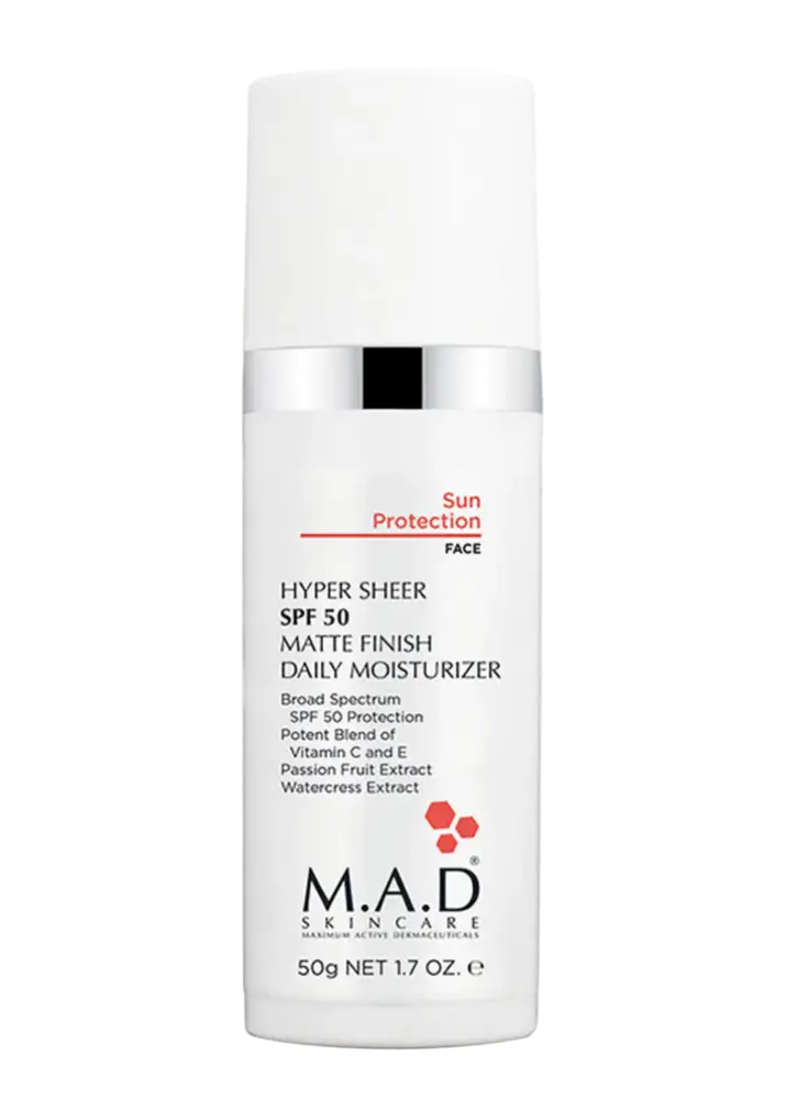 M.A.D Skincare Hyper Sheer SPF 50 Matte Finish Daily Moisturizer