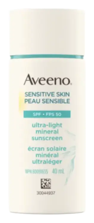 Aveeno Sensitive Skin Ultra-Light Mineral Sunscreen SPF 50