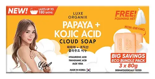 Luxe Organix Papaya + Kojic Acid Cloud Soap