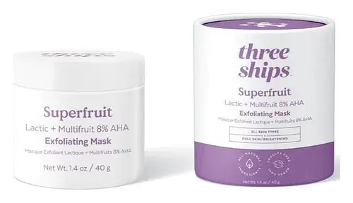 Three Ships Beauty Superfruit Lactic + Multifruit 8% AHA Exfoliating Mask