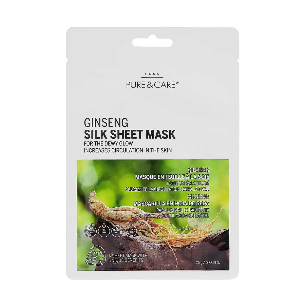 Puca – Pure & Care Silk Sheet Mask Ginseng