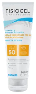 Fisiogel Terapia De Hidratação Diária Loção Hidratante FPS 50 Para Pele Sensível