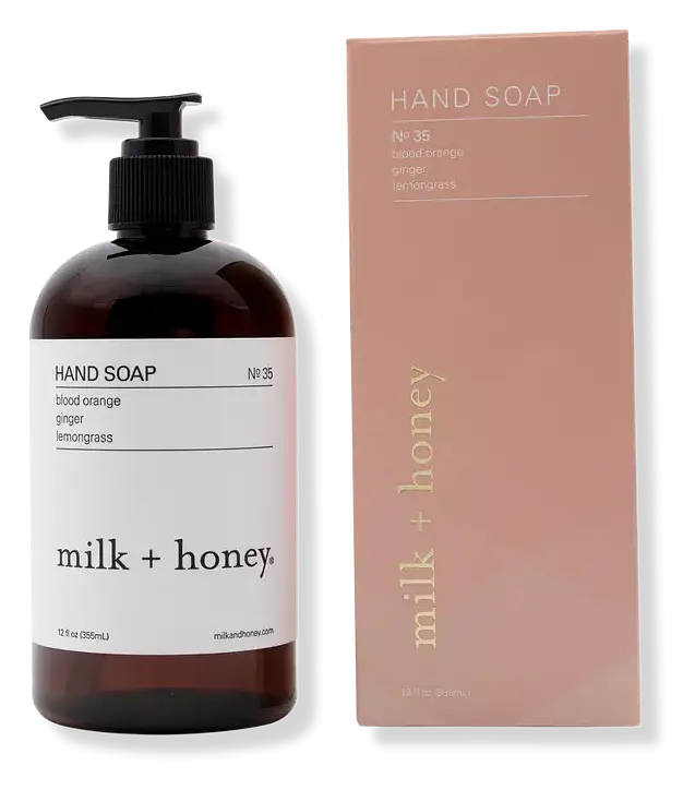 Milk + Honey Blood Orange, Ginger, Lemongrass Hand Soap No.35