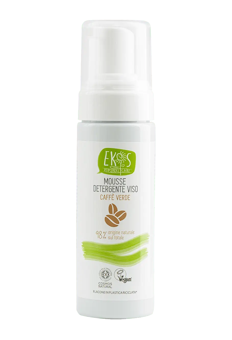 Ekos Mousse Detergente Viso Caffè Verde