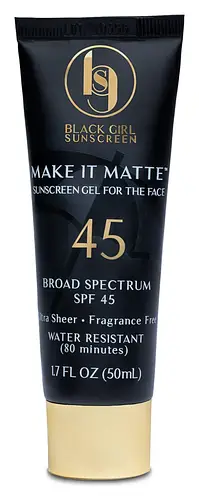 Black Girl Sunscreen Make It Matte SPF 45 Sunscreen Black
