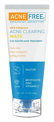 Acne Free Acne Clearing Mask 3.5% Sulfur Acne Treatment
