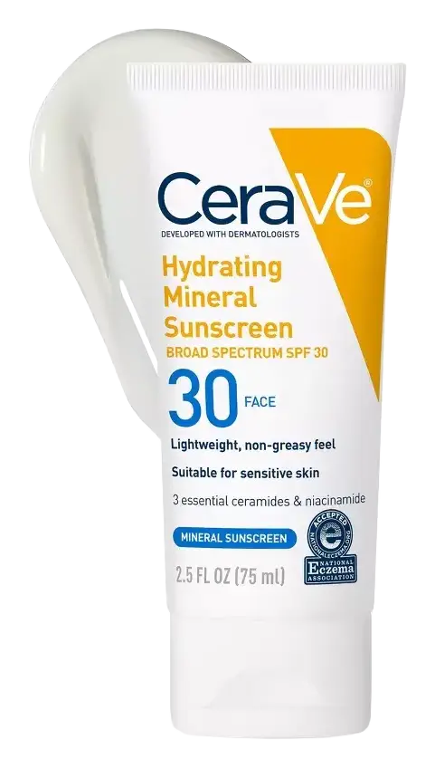 CeraVe Hydrating Mineral Sunscreen SPF 30 Face Lotion