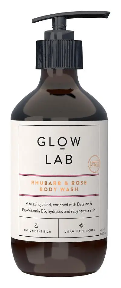 Glow Lab Rhubarb and Rose Body Wash
